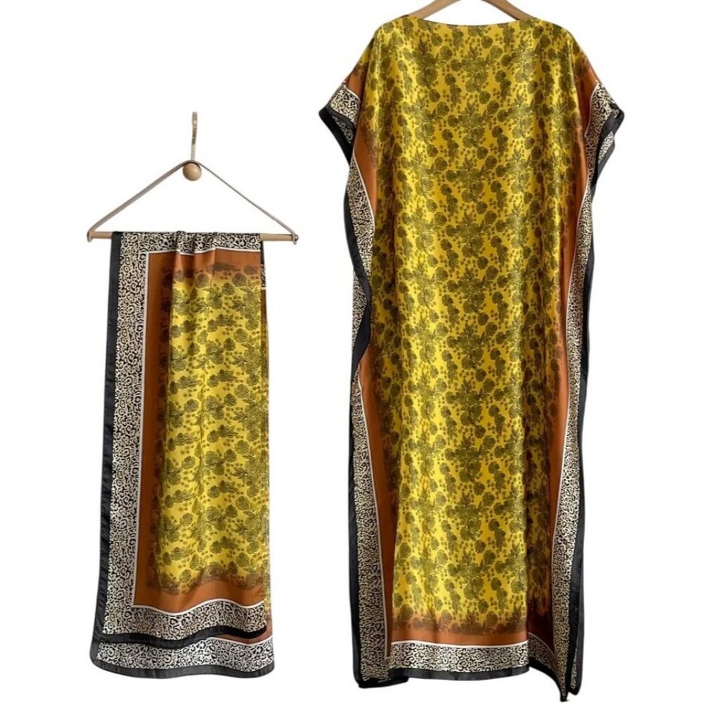 Kaftan Polyester up to 4X Plus Size Abaya Dashiki Middle Eastern Muslim maxi - Picture 2 of 3